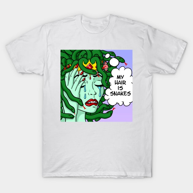 Medusa World Problem T-Shirt by SwanStarDesigns